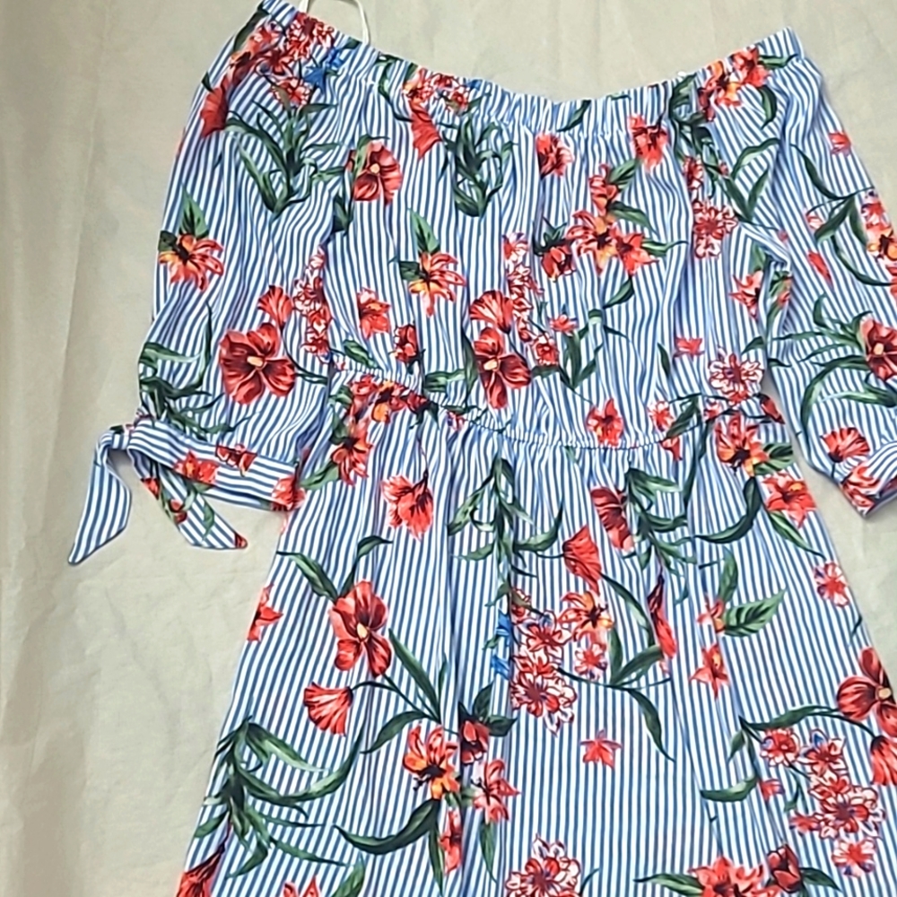 Off Shoulder Floral Sheath Dress